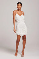FEATHER MINI DRESS